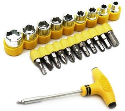 OKASTA 24 pcs interchangeable socket bit set with t-handle Socket Set(Pack of 24)