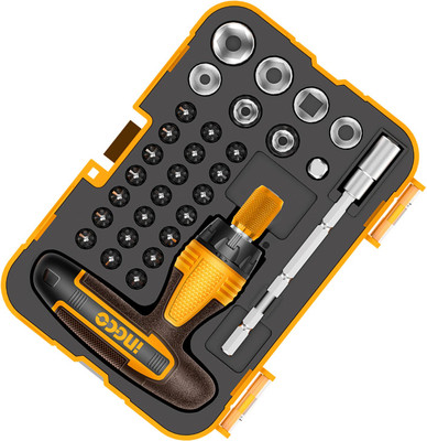 INGCO 31 PCS T-Handle Wrench Screwdriver Set|Power tools|Hand tools|Constructions Tool Ratchet Screwdriver Set(Pack of 31)