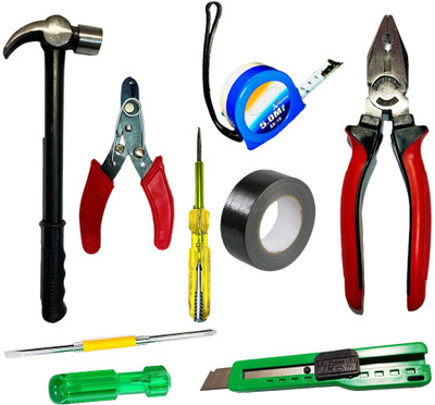 AZ ENTERPRISES 8 in 1 Kit Set comes with Various Type of Tools Standard Screwdriver Combination Screwdriver Set(Pack of 8)