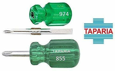 TAPARIA Taparia 855 & 974 Steel 2 in 1 Stubby Screw Driver Stubby Screwdriver Set(Pack of 2)