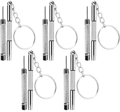 J 3 in 1 Mini Keychain Eyeglass Repair Tool kit Frames/Jewellery/Watches Standard Screwdriver Set(Pack of 5)
