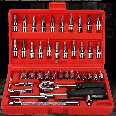 OneWish 46 Pcs Socket for Repair All Size Tool Kit Goti Pana, Perfect for DIY Enthusiast Combination Screwdriver Set(Pack of 1)