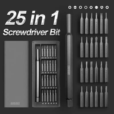 ARDAKI 25in1 Magnetic Screwdriver Set,Sliding Closure,Pocket Manual Driver for Electric Standard Screwdriver Set(Pack of 1)