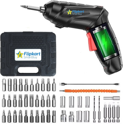 Flipkart SmartBuy 47 pcs Screw Driver Gun Precision Cordless Rechargeable Power Tools Electric Standard Screwdriver Set(Pack of 1)