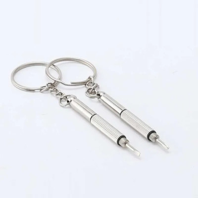 Kinzilla 3 in 1 Mini Pocket Eyeglass, Sunglass, Watch,, Electronics, Repair Keychain Standard Screwdriver(Pack of 2)