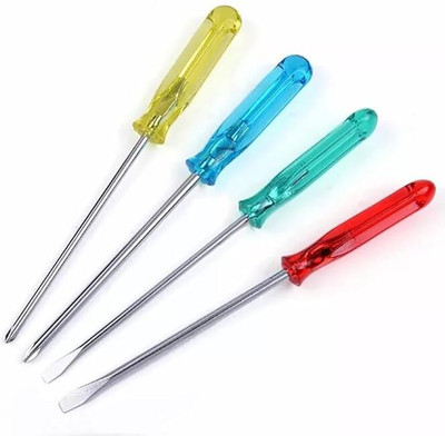 JERAMVILA 4-Piece Multicolor Magnetic Screwdriver Set – Repair Tool Kit Long Handle Screwdriver Set(Pack of 1)