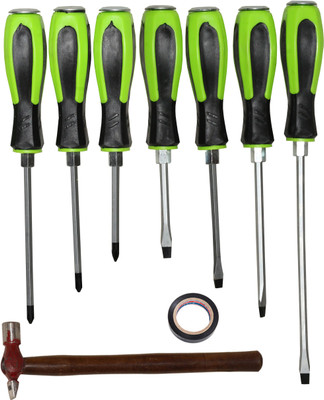 Digital Craft 7Pc Screw Driver Set,PVC Tape,Hammer 200 gm Combination Screwdriver Set(Pack of 1)