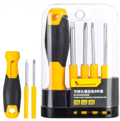 MALFAH ENTERPRISES Deli Screwdriver 9 Pcs DL636009B Combination Screwdriver Set(Pack of 9)