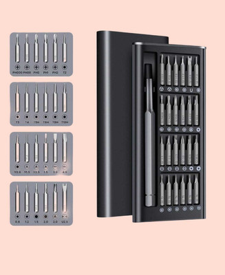 TAPUJI 24-in-1 Magnetic & Compact Electronics & Home II Combination Screwdriver Set(Pack of 24)