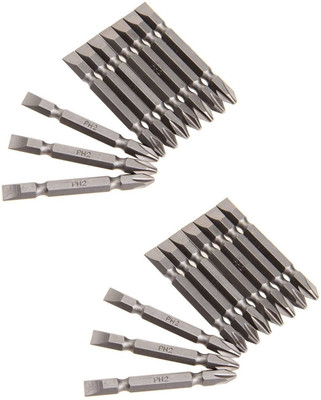 Inditrust PH2 Bit Screwdriver Plus and Minus Bit, Shape +/- Set of 10 9JK Pack of 20 Combination Screwdriver Set(Pack of 20)