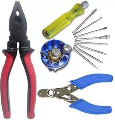 One Stop Shop COMBO OF PLIER , WIRE CUTTER , SCREW DRIVER KIT SET Standard Combination Combination Screwdriver Set(Pack of 3)