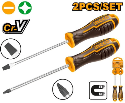 INGCO 2 Pcs screwdriver set Combination Screwdriver Set(Pack of 1)
