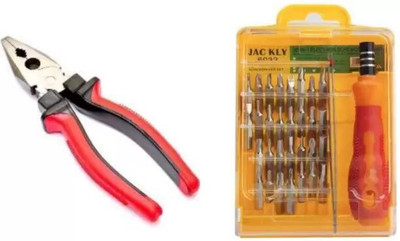 TOOLMATCH 32pcs jackly screwdriver set and Plier Ratchet Screwdriver Set(Pack of 1)