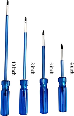 MECHTEC 4 Pcs Screw Driver Tools Kit set 2-in-1 Reversible Magnetic Hex With Sleeves Combination Screwdriver Set(Pack of 4)