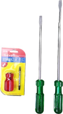 Riva TQS-02 Heavy duty screwdriver set Long Handle Screwdriver Set(Pack of 3)