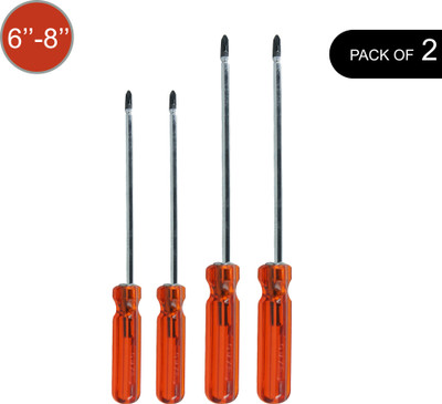 OMXE Professional Taiwan Quality 2-in-1 Screw Driver for Superior Performance Combination Screwdriver(Pack of 2)