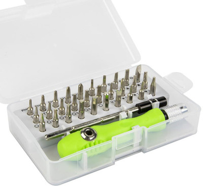 DEAGAN 32 in 1 Mini Screwdriver Bits Set with Magnetic Flexible Extension Rod Combination Screwdriver Set(Pack of 1)