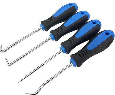 A&S TOOLSHOP 4pcs Long Pick and Hook Set Automotive Precision Screwdriver Set(Pack of 4)
