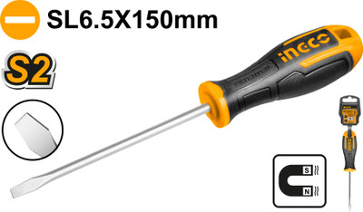 INGCO 150mm Long Handle Screwdriver(Pack of 1)