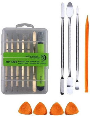 wroughton 12 IN 1 Screwdriver Mobile repairing Tools Set for iPhone Android Mobile, Laptop, PC and MacBook Devices With 1 Orange Stick Spudger, 4 Mobile Openers and Set of 3 Pcs Steel Openers for Mobile and Gadgets dissembling Tools Precision Screwdriver Set(Pack of 15) wroughton 12 IN 1 Screwdriver Mobile repairing Tools Set for iPhone Android Mobile, Laptop, PC and MacBook Devices With 1 Orange Stick Spudger, 4 Mobile Openers and Set of 3 Pcs Steel Openers for Mobile and Gadgets dissembling Tools Precision Screwdriver Set(Pack of 15)