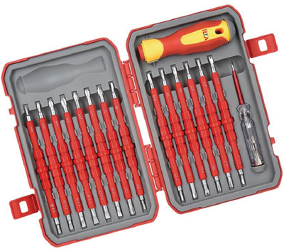 Jawsons ™ 29pcs VDE 1000V Insulated Screwdriver Set with interchangeable bits, Ratchet Screwdriver Set(Pack of 1)