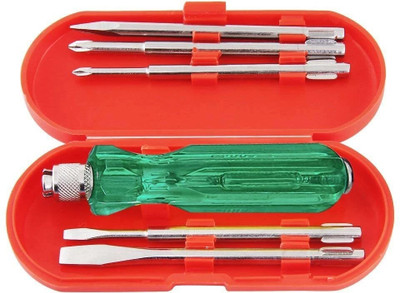 Spartan BS-01 5-Pieces Kit For Home And Multipurpose Application (S-6,Green) Standard Screwdriver Set(Pack of 1)