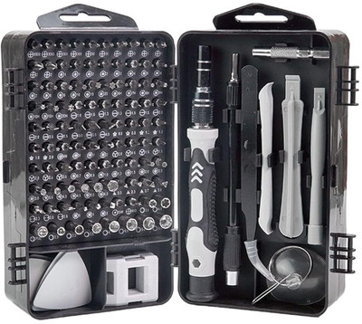 Attilio 115-In-1 Household Toolbox Set with 98 Bits Multifunctional Hardware Tools Precision Screwdriver Set(Pack of 1)