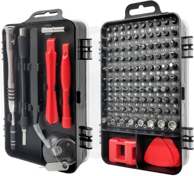 BhalTech Latest PC Repair Screwdriver Set, 110 in 1 Professional Red Precision Screwdriver Set(Pack of 1)