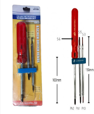 Gadariya King 6 IN 1 MULTI BIT REVERSIBLE SCREWDRIVER SET Offset Screwdriver(Pack of 1)