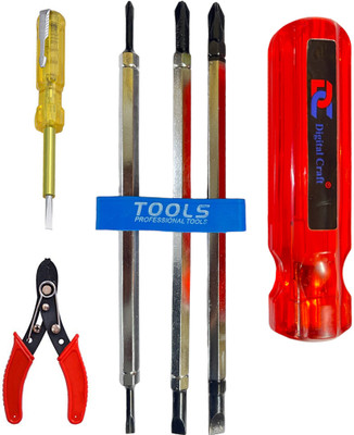 Digital Craft 3-in-1 Set: 6-in-1 Screwdriver, Wire Stripper & Electrical Line Tester Combination Screwdriver Set(Pack of 1)