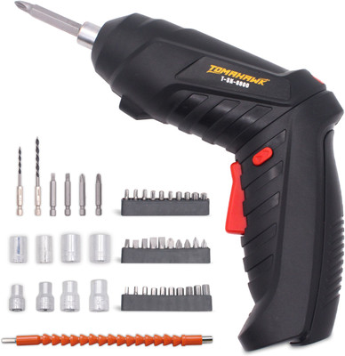 Tomahawk 47 in 190° - 180° adjustable handle Cordless Screwdriver Drill with Rechargeable Impact Screwdriver Set(Pack of 1)