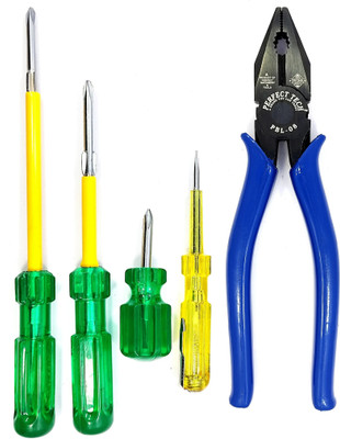PERFECT Screw Driver set of 5 pcs with tester Combination Screwdriver Set(Pack of 5)