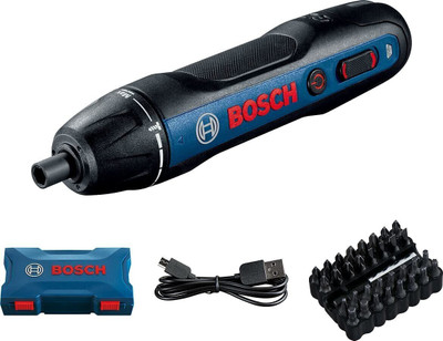 BOSCH GO 2 Professional Cordless Screwdriver Kit + 33 piece Bit Set + Case Precision Screwdriver Set(Pack of 1)