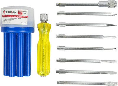 Spartan BS-02 8-Pieces Kit (Multicolour) Combination Screwdriver Set(Pack of 1)