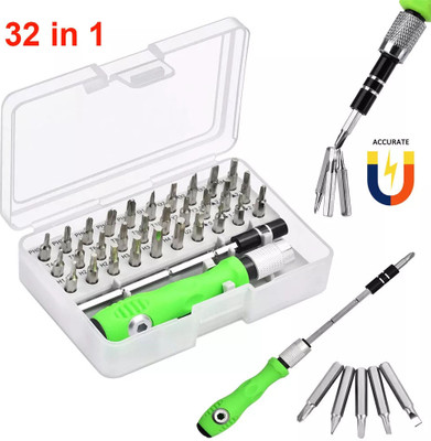 AKIDO 32 in 1 Precision Screwdriver Set | Portable Magnetic Repair Tool Kit Combination Screwdriver Set(Pack of 1)