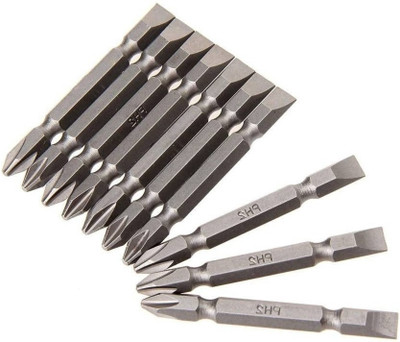 DUMDAAR new PH2 Screwdriver Plus and Minus Bit Set - 10 Pieces, 65mm Combination Screwdriver Set(Pack of 10)