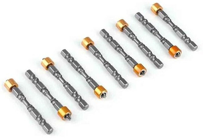 ATOZTOOLS 10pcs Strong Magnetic Bit Set 65mm Screw Driver With Magnet Ring PH2 Hex Shank Electric Screwdriver Bits