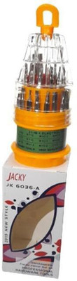 JACKLY Screwdriver Kit of 5 Bits and 1 Handle (Multipurpose Tool and Usage)39 Combination Screwdriver Set(Pack of 1)