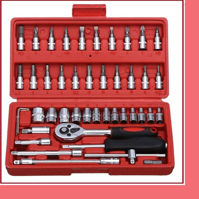 Ayushi Enterprise 46 in 1 Pcs Tool Kit & Screwdriver Multi Purpose Combination Tool Socket Set-43 Long Handle Screwdriver Set(Pack of 1)