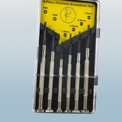 Justakeit 6Pc Mini Precision Screwdriver Set,6 Different Size Flathead and Phillips_133 Precision Screwdriver Set(Pack of 1)