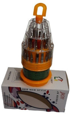 JACKLY Screwdriver Kit of 5 Bits and 1 Handle (Multipurpose Tool and Usage)27 Combination Screwdriver Set(Pack of 31)