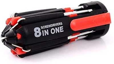 Pmy 8 In One Screwdriver With 6 LED Light Portable Repair Hardware Tools Combination Screwdriver Set(Pack of 8)