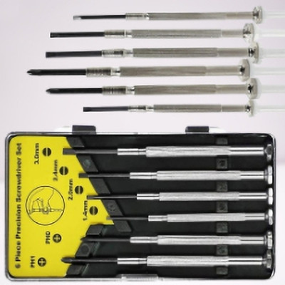 Justakeit 6Pc Mini Precision Screwdriver Set,6 Different Size Flathead and Phillips_148 Precision Screwdriver Set(Pack of 1)