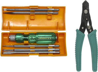 TAPARIA 812 screwdriver set and ws-06 wire stripper pack of 2 Combination Screwdriver Set(Pack of 1)