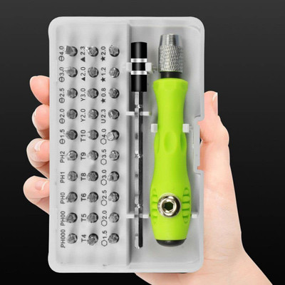 Vera Casa 32 in 1 Mini Screwdriver Bits Set with Magnetic Flexible Extension Rod Precision Screwdriver Set(Pack of 32)