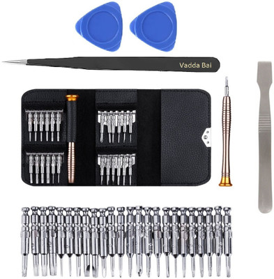 vadda bai 25 in 1 Screwdriver Set with 1 Tweezer, 3 Opener For Mobile PC Laptop Repair Combination Screwdriver Set(Pack of 29)