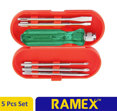 RAMEX screwdriver set, screwdriver set tools kit, screwdrivers tools 5 pc set with box Standard Screwdriver Set(Pack of 5)