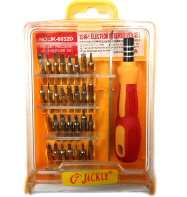 JACKLY Screwdriver Kit of 5 Bits and 1 Handle (Multipurpose Tool and Usage)45 Combination Screwdriver Set(Pack of 1)