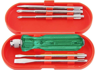 Spartan BS-01 5-Pieces Kit For Home And Multipurpose Application (S-6,Green) Standard Screwdriver Set(Pack of 1)