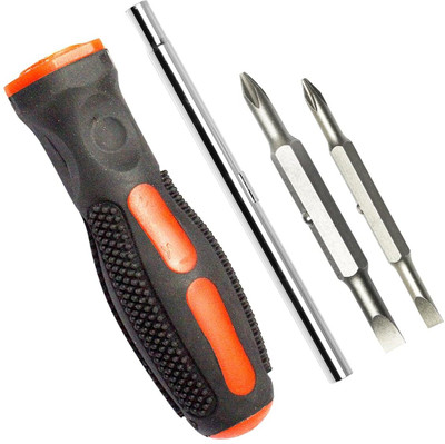Penggong Magnetic 6 in 1 Flip Over Phillips and Slotted Flat Interchangeable Head Standard Screwdriver Set(Pack of 1)